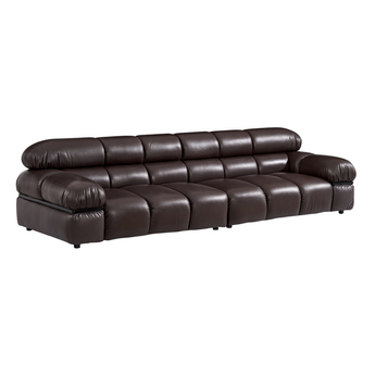 Premium Italian Grade A Genuine Leather Cowhide 5-Seater Sofa