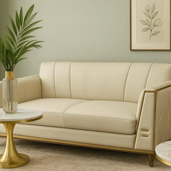 1.6M DUBAI Upholstered Two-Seater Textured Leather Sofa