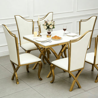 Queen Modern Italian Luxury Leather Dining Chair