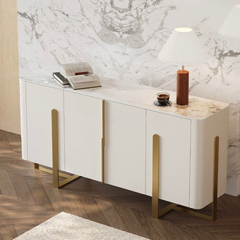 Athena Modern Italian Luxury Marble Top Buffet Sideboard