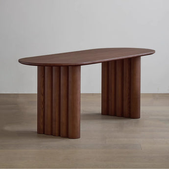 ARON Solid Wood Dining Table - Cocoa Walnut
