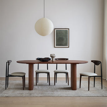 ARON Solid Wood Dining Table - Cocoa Walnut