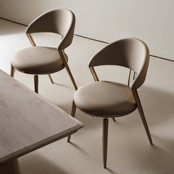 Modern Italian Luxury Riviera Moon Leather Dining Chair