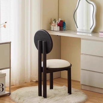 AMOR Solid Wood Leather Upholstery Dining Chair