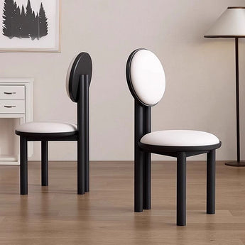 AMOR Solid Wood Leather Upholstery Dining Chair