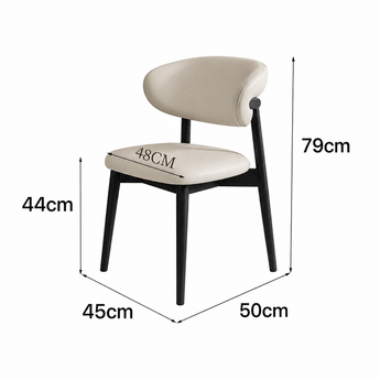 Anya Linen Upholstery Solid Wood Dining Chair