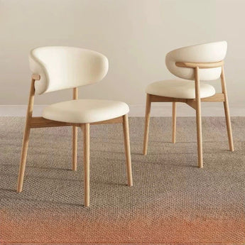 ANYA Leather Dining Chair – Natural