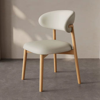 ANYA Leather Dining Chair – Natural