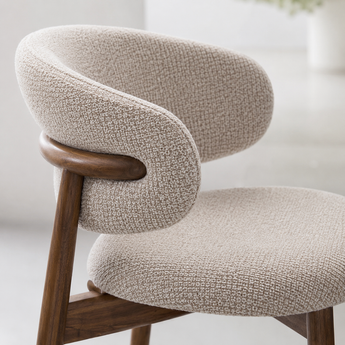 ANYA Linen Solid Wood Bar Chair