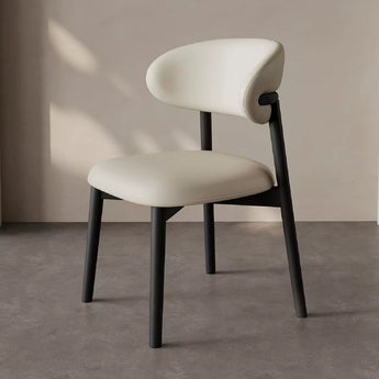 ANYA Leather Dining Chair – Black