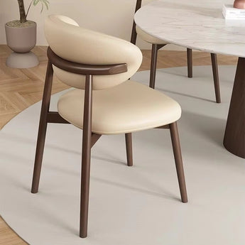 ANYA Leather Dining Chair - Cocoa