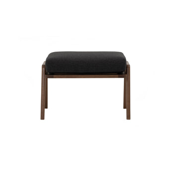 🟢 IN STOCK ASTON Malaysian Oak Fabric Upholstery Bench Pouf Ottoman - Space Grey