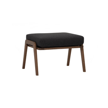 🟢 IN STOCK ASTON Malaysian Oak Fabric Upholstery Bench Pouf Ottoman - Space Grey