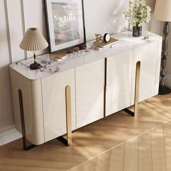 Athena Modern Italian Luxury Marble Top Buffet Sideboard