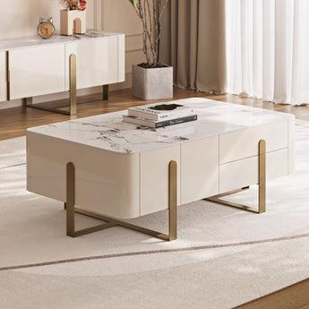 1.3M Athena Modern Luxury Marble Top Coffee Table