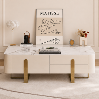1.3M Athena Modern Luxury Marble Top Coffee Table