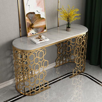 Aurelia Modern Italian Luxury Solid Marble Top Console Table