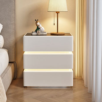 🟢 IN STOCK Modern Luxury Aura High Gloss Paint Cabinet Smart LED Side Table