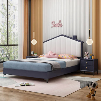 Aussie Upholstered Leather Queen Bedframe