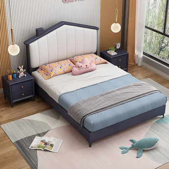 Aussie Upholstered Leather Queen Bedframe