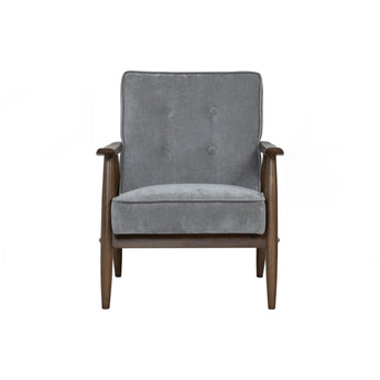 🟢 IN STOCK-BAJA Grey Velvet 1 Seater Sofa