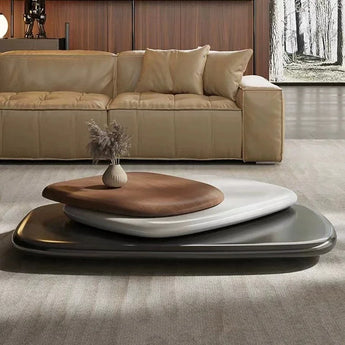 1.4M Timburton Solid Wood Rotating Swivel Coffee Table