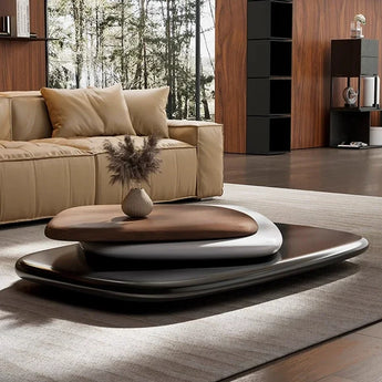 1.4M Timburton Solid Wood Rotating Swivel Coffee Table