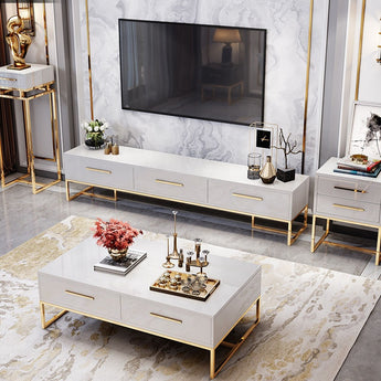 2M Bellini Luxury Living Tempered Glass Top High Gloss Paint Cabinet TV Stand Unit