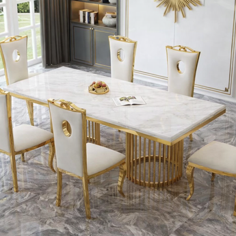 Belleza Solid Marble Top Italian Luxury Dining Table