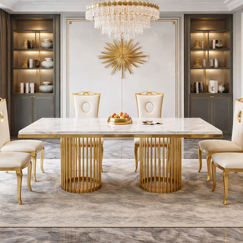 Belleza Solid Marble Top Italian Luxury Dining Table