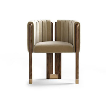 APPA Solid Wood Velvet Upholstery Dining Chair