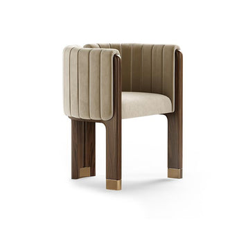 APPA Solid Wood Velvet Upholstery Dining Chair