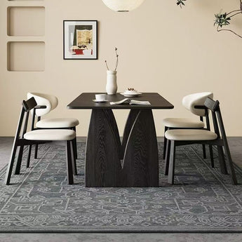 KENZO Modern Luxury Solid Wood Dining Table - Black