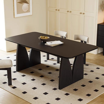 KENZO Modern Luxury Solid Wood Dining Table - Black