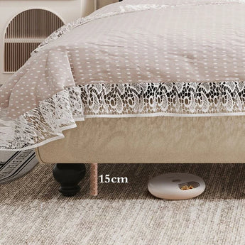 Bonita Modern Luxury Velvet Upholstery Solid Wood Bedframe
