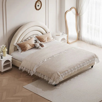 Bonita Modern Luxury Velvet Upholstery Solid Wood Bedframe