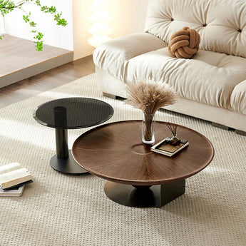 Modern Luxury Brixton Solid Wood Top Coffee Table Set