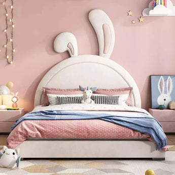 Charlotte Upholstered Leather Queen Bedframe