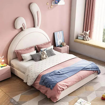 Charlotte Upholstered Leather Queen Bedframe