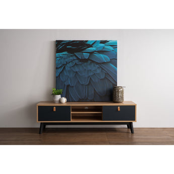 🟢 IN STOCK-1.8M CASTOR Solid Malaysian Oak Wood TV Cabinet Unit Stand