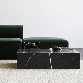 1M Classic Solid Marble Coffee Table – Black