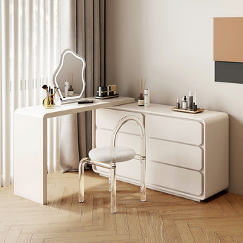 CHLOE Modern Luxury 4 Piece Big Extendable High Gloss Paint Cabinet Dressing Table Vanity Set