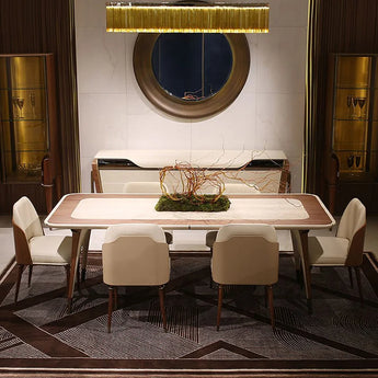 Luxurious Marble Dining Table Set