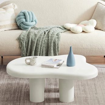 🟢 IN STOCK 1M Cloud Organic Coffee Table – Matte White