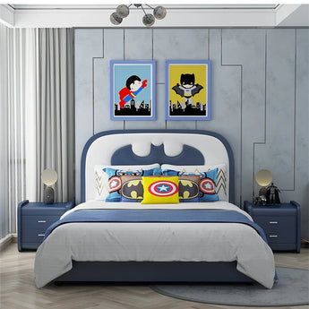 Daniel Upholstered Leather Queen Bedframe