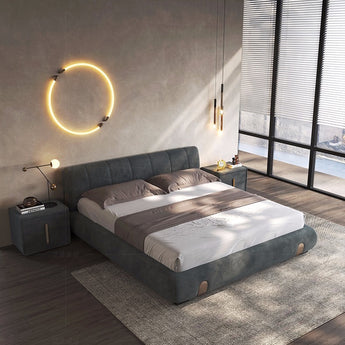 Dante Solid Wood Upholstered Velvet Bedframe