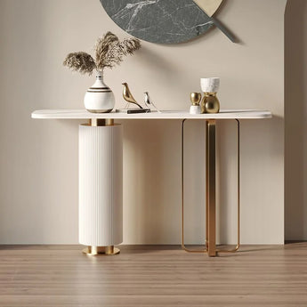 1.5M Diane Slate Marble Top Console Table