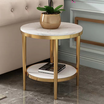 Diane Solid Marble Top Side Table