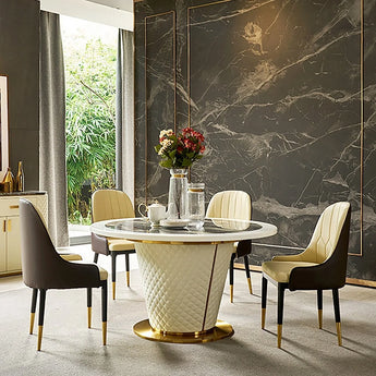 Marble Dining Table Set 6 Seater