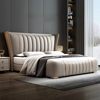 Emporio Modern Italian Luxury Leather Upholstery Bed Frame
